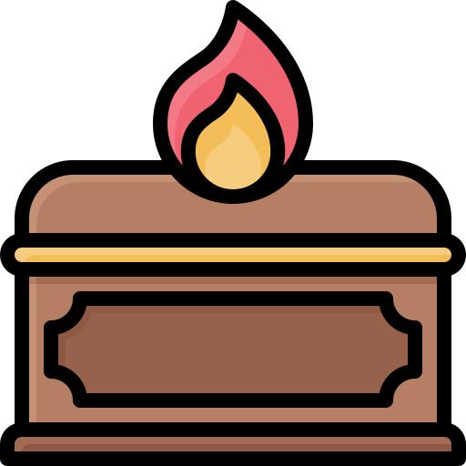 crematie Generic Outline Color icoon