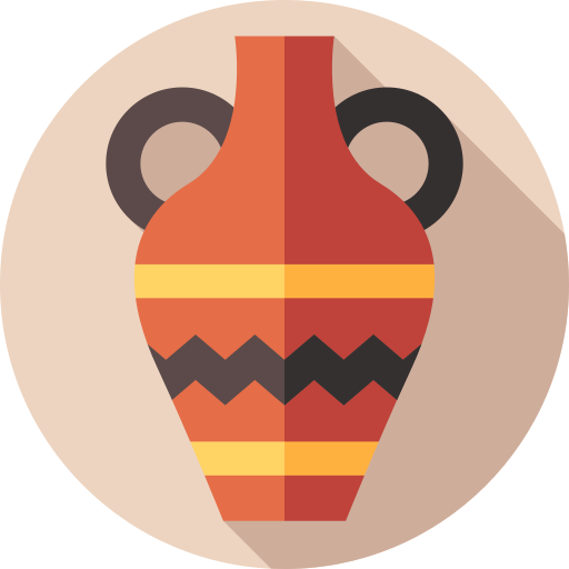 Amphora Flat Circular Flat icon