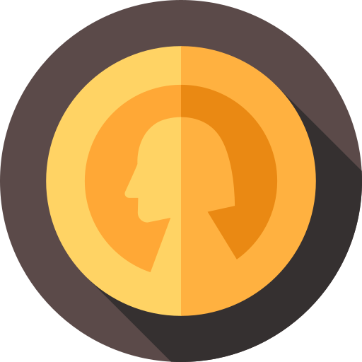 moneda Flat Circular Flat icono