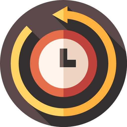 hora Flat Circular Flat icono