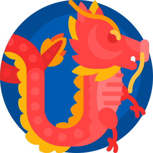 Dragon Detailed Flat Circular Flat icon