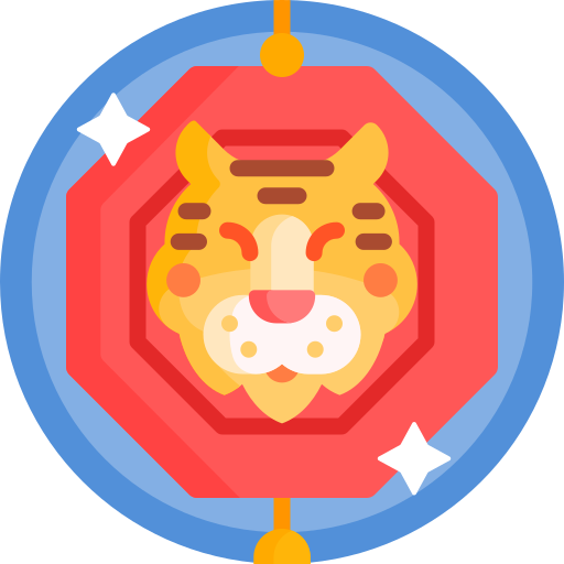 tijger Detailed Flat Circular Flat icoon
