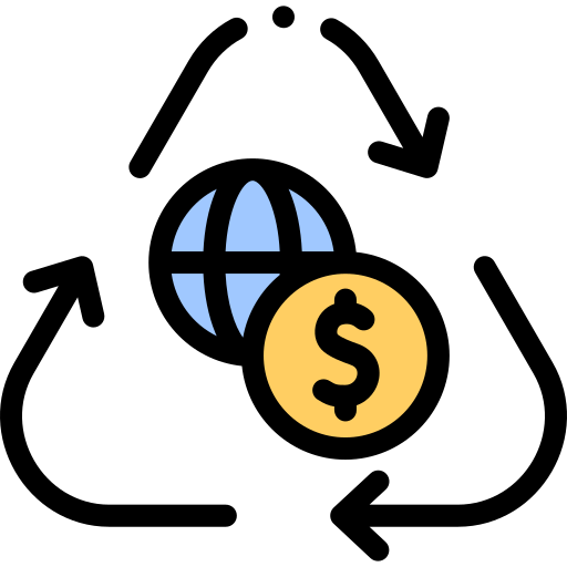 経済 Detailed Rounded Lineal color icon