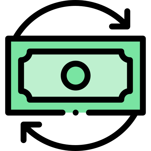お金の流れ Detailed Rounded Lineal color icon