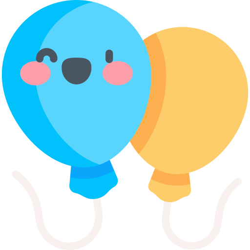 ballons Kawaii Flat icon