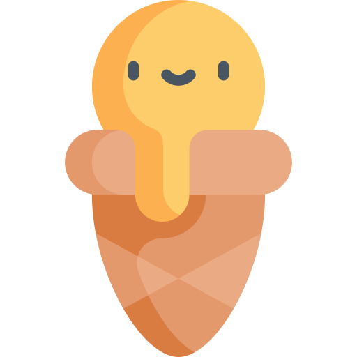 helado Kawaii Flat icono
