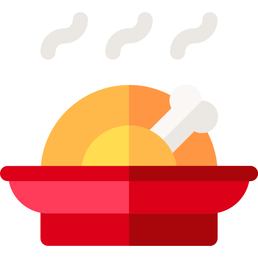 pollo asado Basic Rounded Flat icono