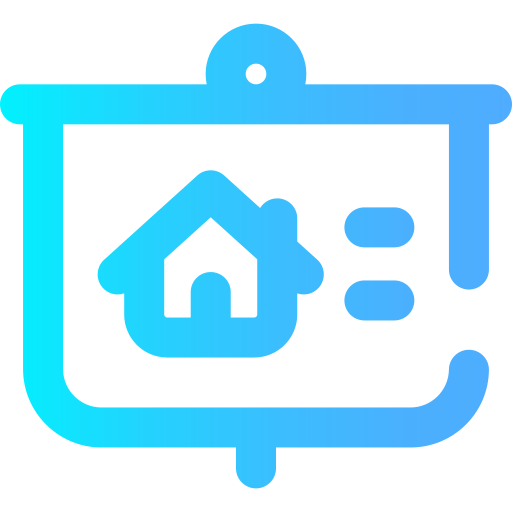 House plan Super Basic Omission Gradient icon