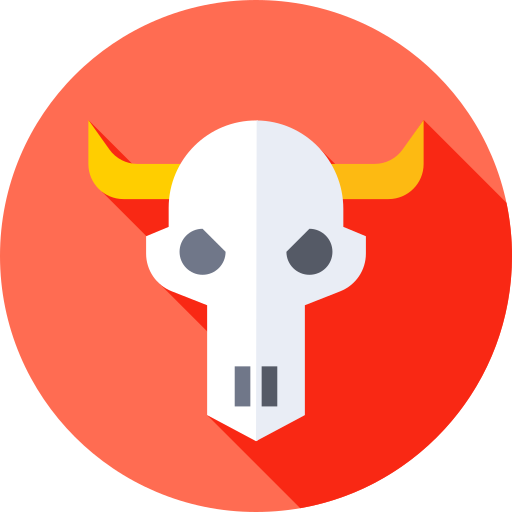 Skull Flat Circular Flat icon