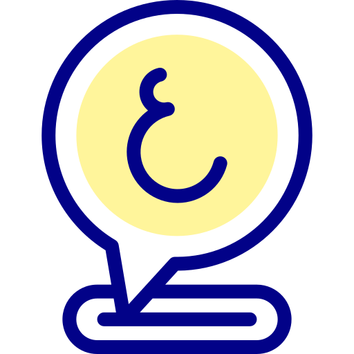 アラビア語 Detailed Mixed Lineal color icon