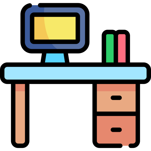 Desk Kawaii Lineal color icon