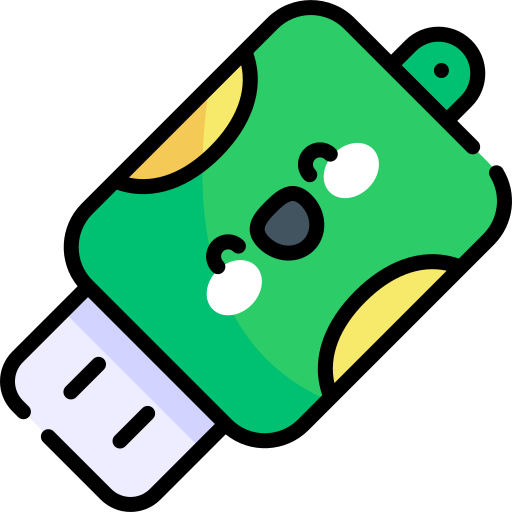 Usb drive Kawaii Lineal color icon