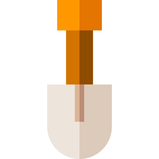 Shovel Basic Straight Flat icon