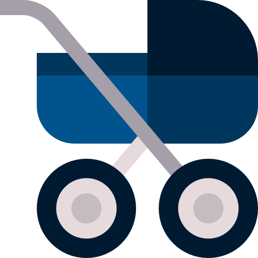 kinderwagen Basic Straight Flat icon