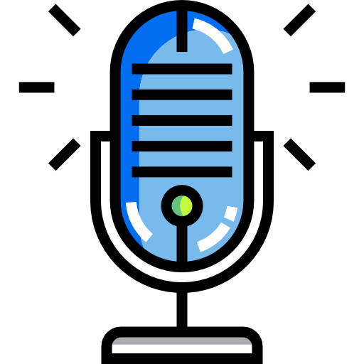 Микрофон Detailed Straight Lineal color иконка