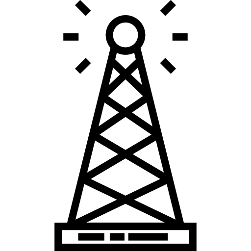 antenna Detailed Straight Lineal icona