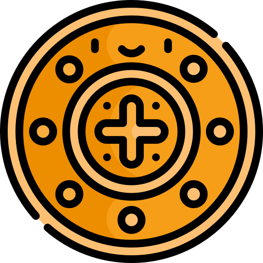 moneta Kawaii Lineal color ikona