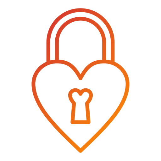 Heart lock Generic Gradient icon