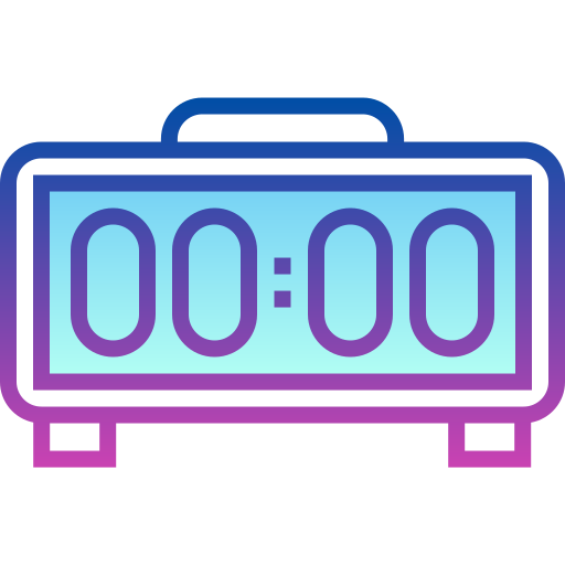 despertador Detailed bright Gradient icono