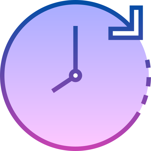 reloj Detailed bright Gradient icono