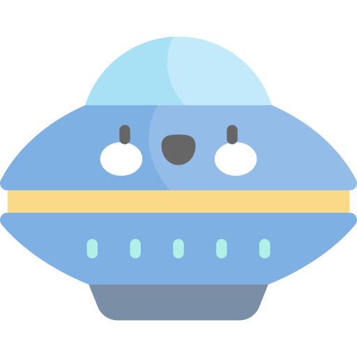 Ufo Kawaii Flat icon