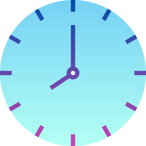 reloj Detailed bright Gradient icono