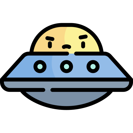 ufo Kawaii Lineal color icon