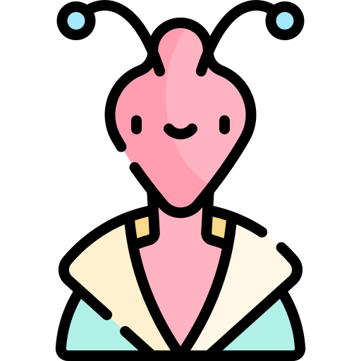 Alien Kawaii Lineal color icon