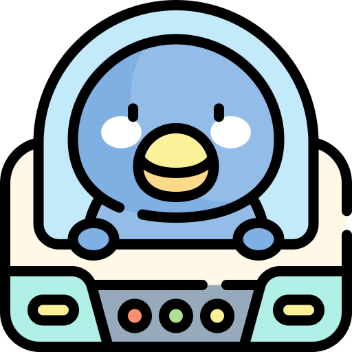 우주 캡슐 Kawaii Lineal color icon