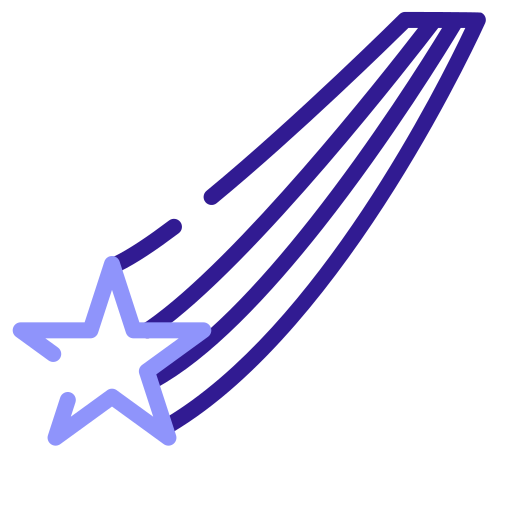Shooting star Generic Outline Color icon