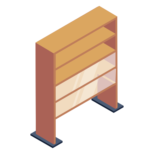 Bookshelves Generic Isometric icon
