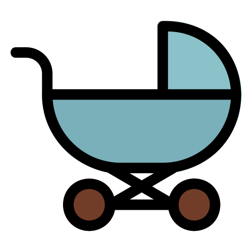 carrito de bebé Generic Outline Color icono