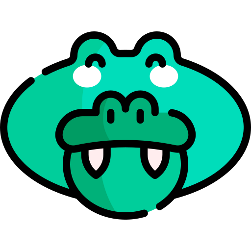 Crocodile Kawaii Lineal color icon