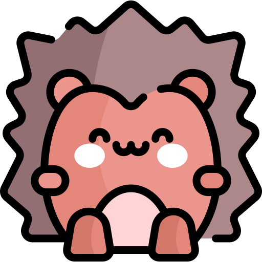 Hedgehog Kawaii Lineal color icon