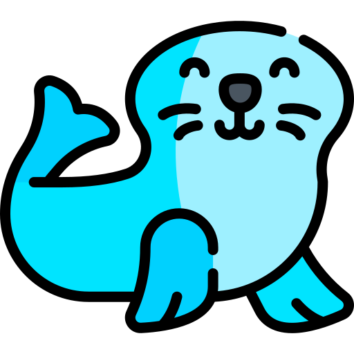 foca Kawaii Lineal color Ícone