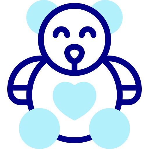 Teddy bear Detailed Mixed Lineal color icon