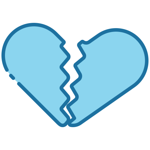 Разбитое сердце Generic Blue иконка