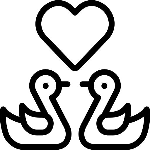 cygnes Detailed Mixed Lineal Icône