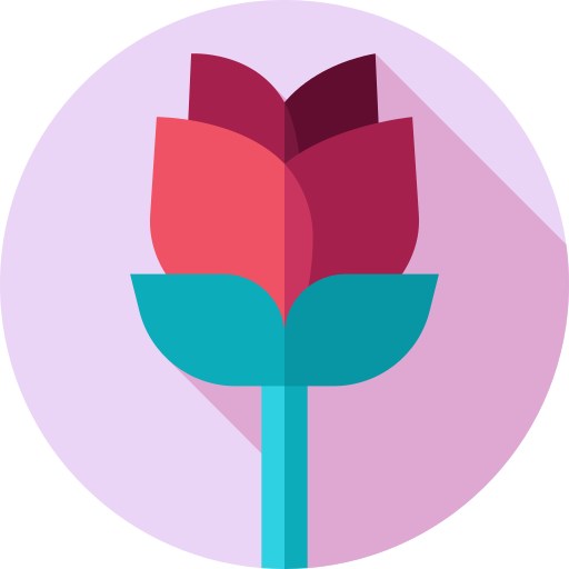 rosa Flat Circular Flat icono