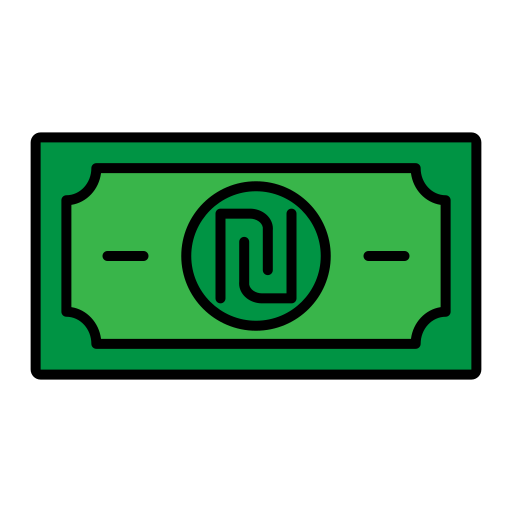 Shekel Generic Outline Color icon