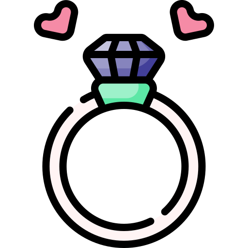diamentowy pierścionek Generic Outline Color ikona