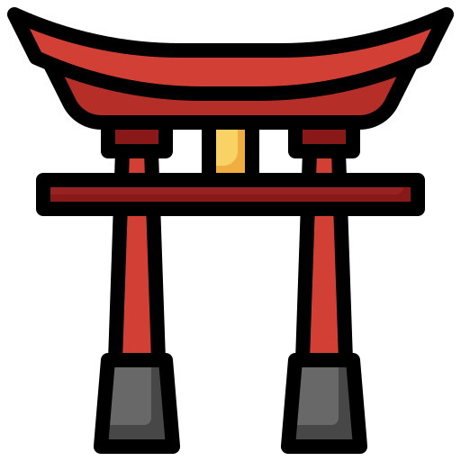brama torii Surang Lineal Color ikona