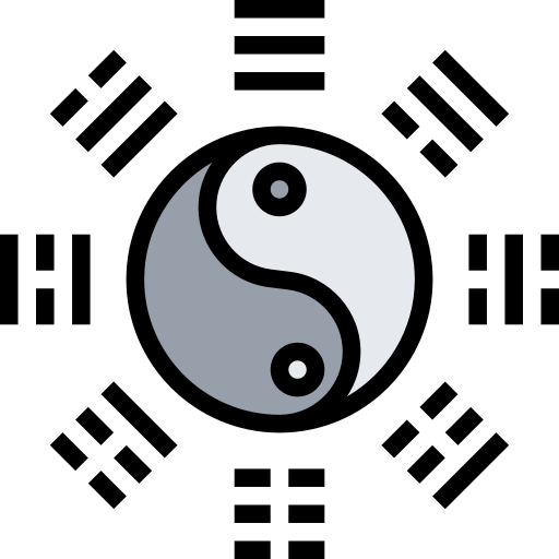 yin yang Meticulous Lineal Color icoon