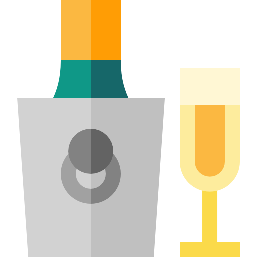 シャンパン Basic Straight Flat icon