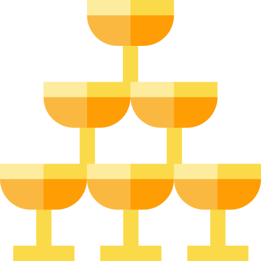 copa de champán Basic Straight Flat icono