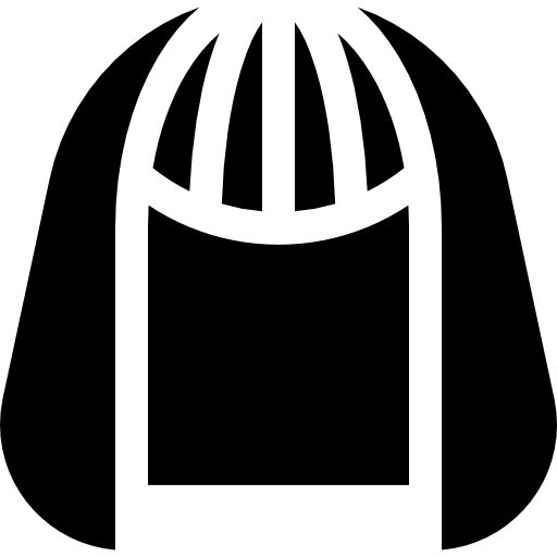 perücke Basic Straight Filled icon