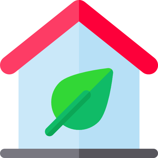 Eco house Basic Rounded Flat icon