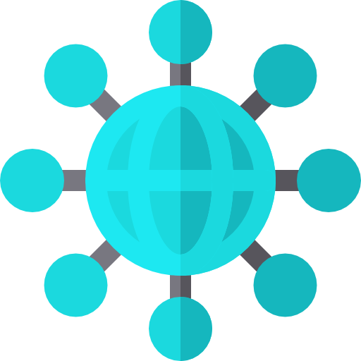 Global connection Basic Rounded Flat icon