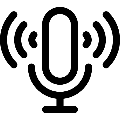 dyktafon Basic Rounded Lineal ikona