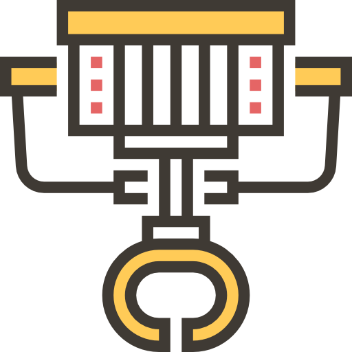 産業用ロボット Meticulous Yellow shadow icon